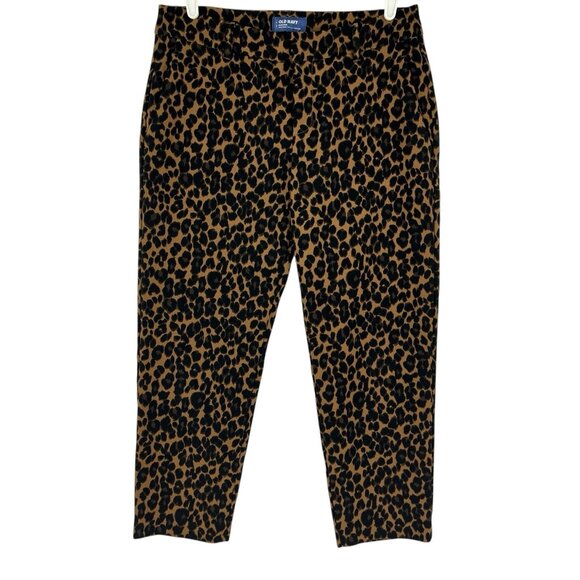 Old Navy Women's Harper High Rise Leopard Print Cropped Pants Sz 8 Regular NWOT - Picture 1 of 12